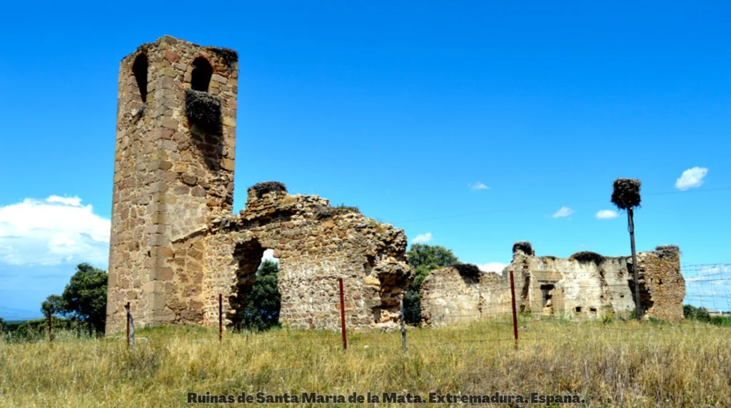 Ruinas de santa María de la Mata. Extremadura, España.